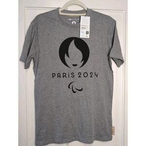 Paris Olympics 2024 T-shirt NWT Gray Sports France Summer Unisex S(1144)